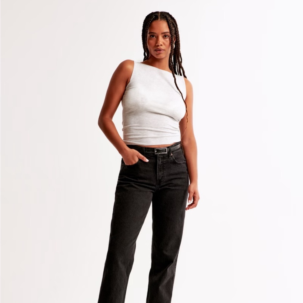 Abercrombie & Fitch Black Straight Leg Jeans